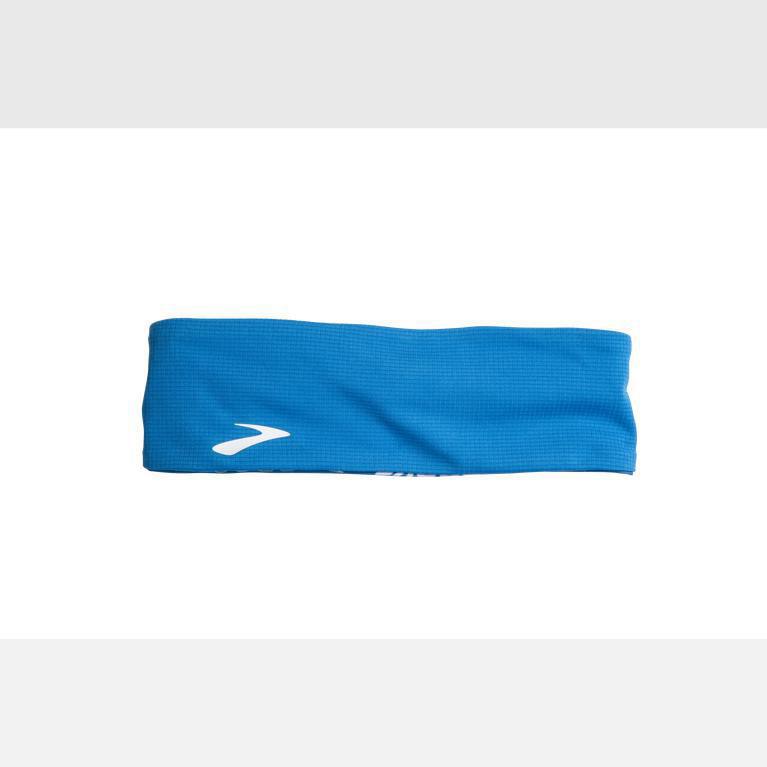 Brooks Men's Bandit Lightweight Running Headband Singapore - Blue/Running Logo (36215-LGWS)